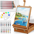 Falling in Art Beechwood Easel Box Set - Portable 27-Piece Kit