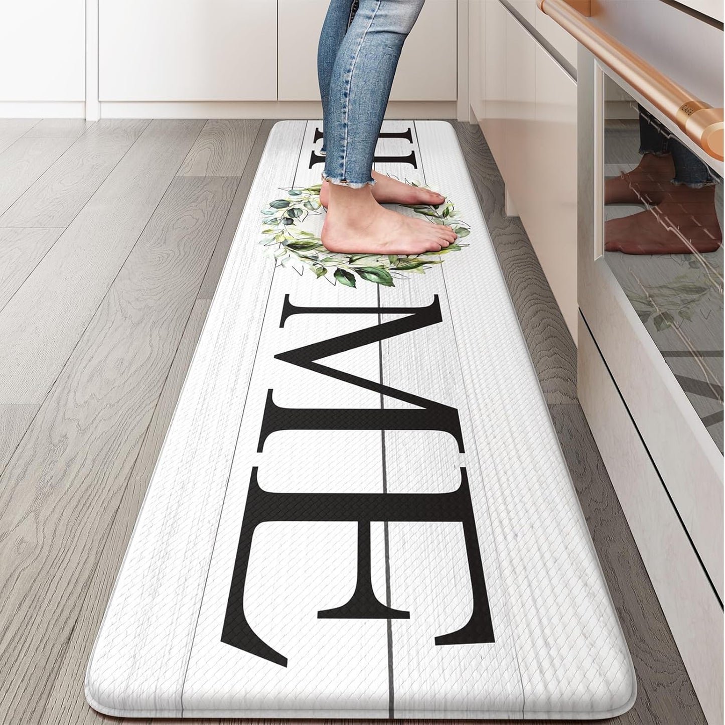 KIMODE Farmhouse Kitchen Runner Rug for Comfort and Safety