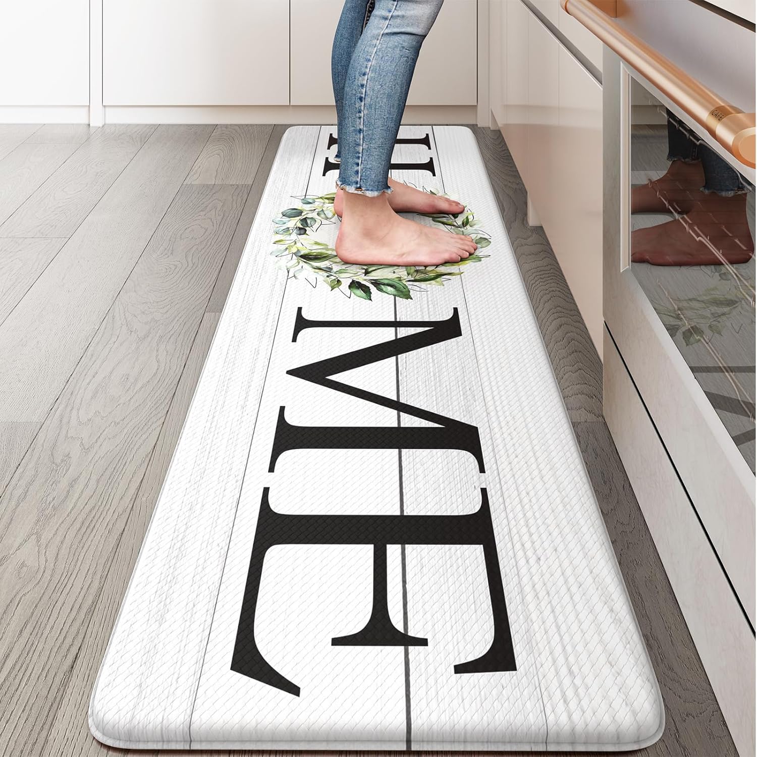 KIMODE Farmhouse Kitchen Runner Rug for Comfort and Safety