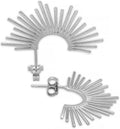 Geometric Spike Stud Earrings Rose Gold Plated 925 Sterling Silver