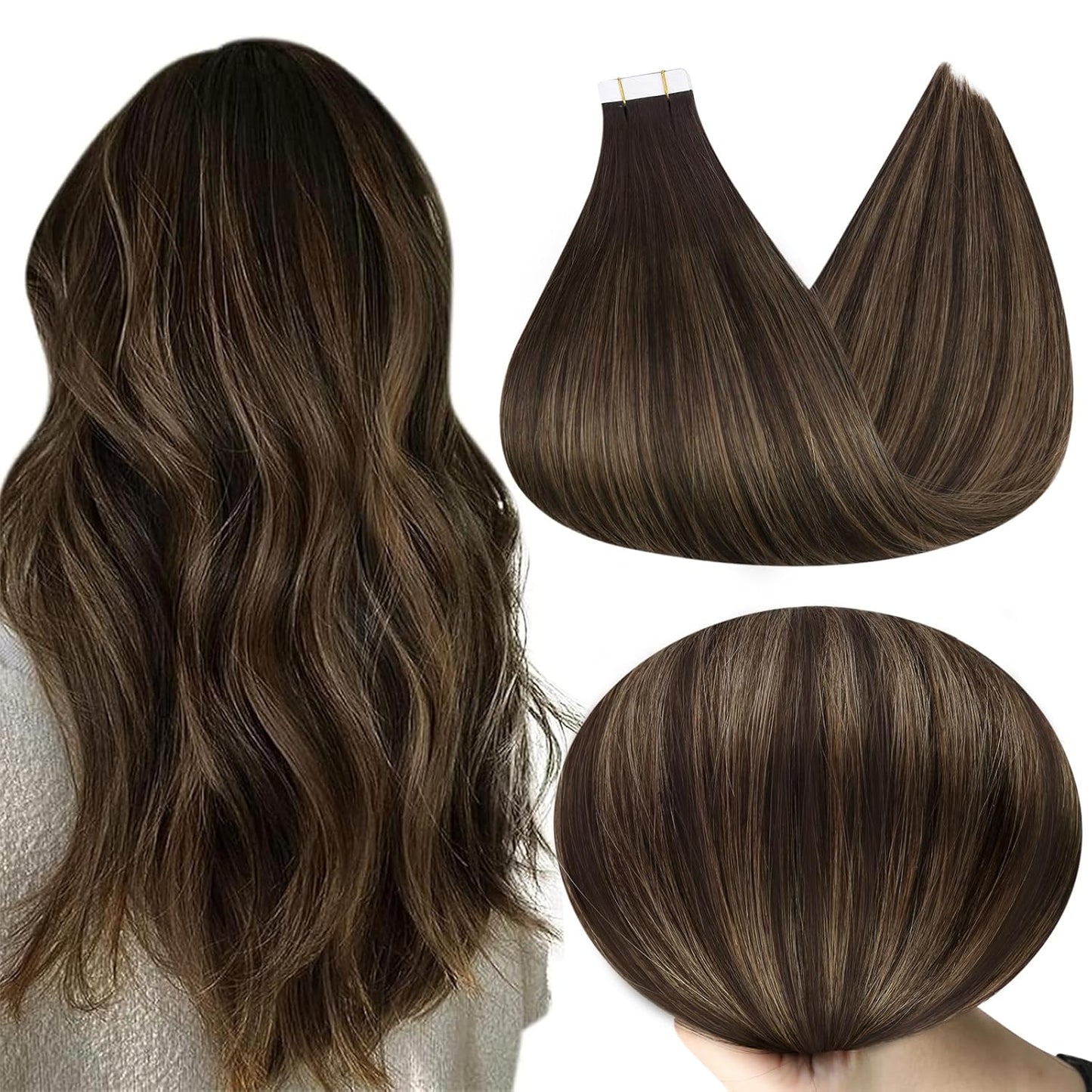 Full Shine Tape in Hair Extensions 14Inch Real Human Hair