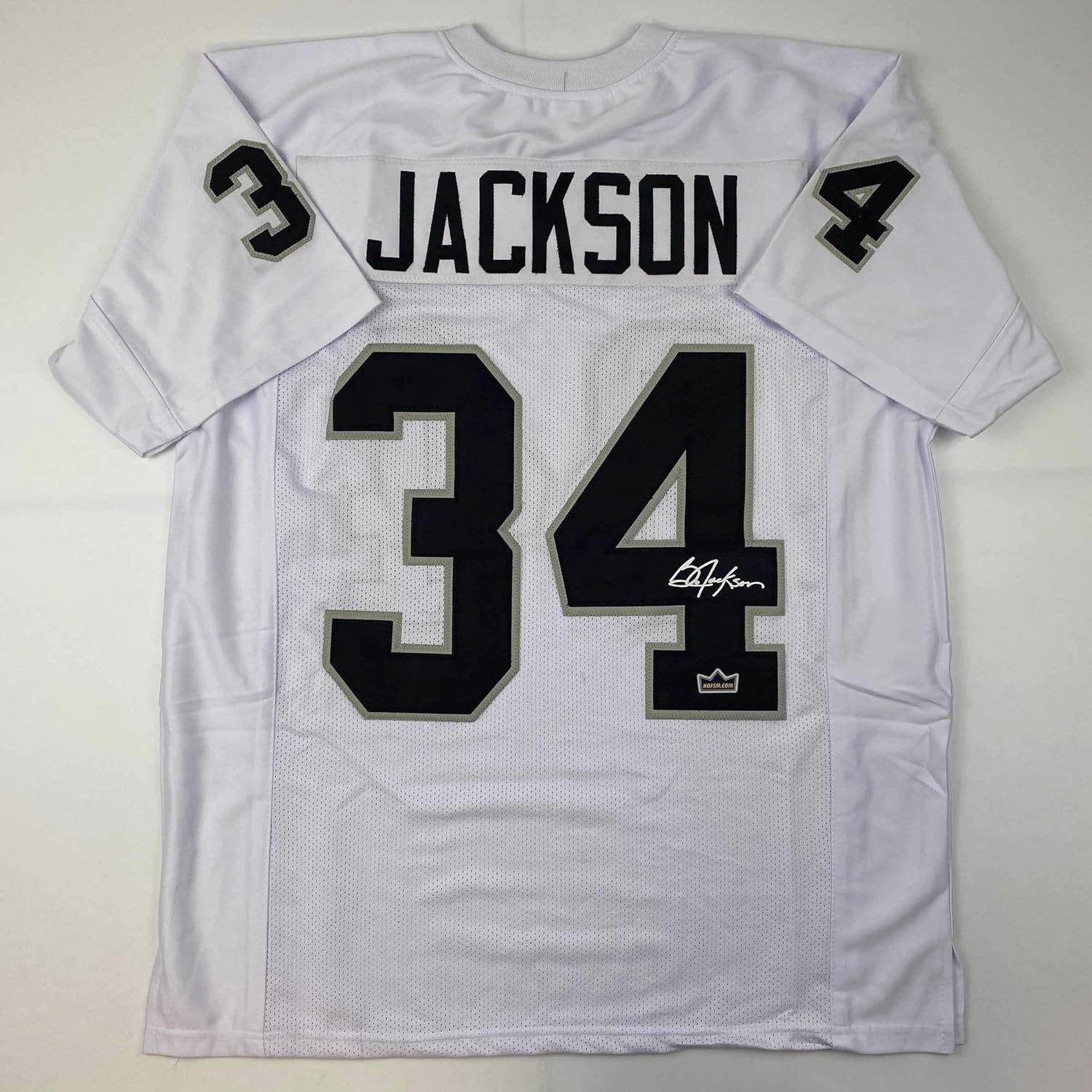 Facsimile Autographed Bo Jackson Football Jersey for Fans