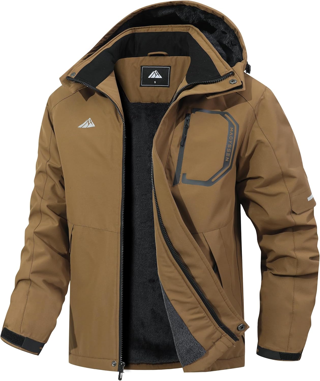 Men's Ski Jacket with Hooded Design for Winter Sports Enthusiasts