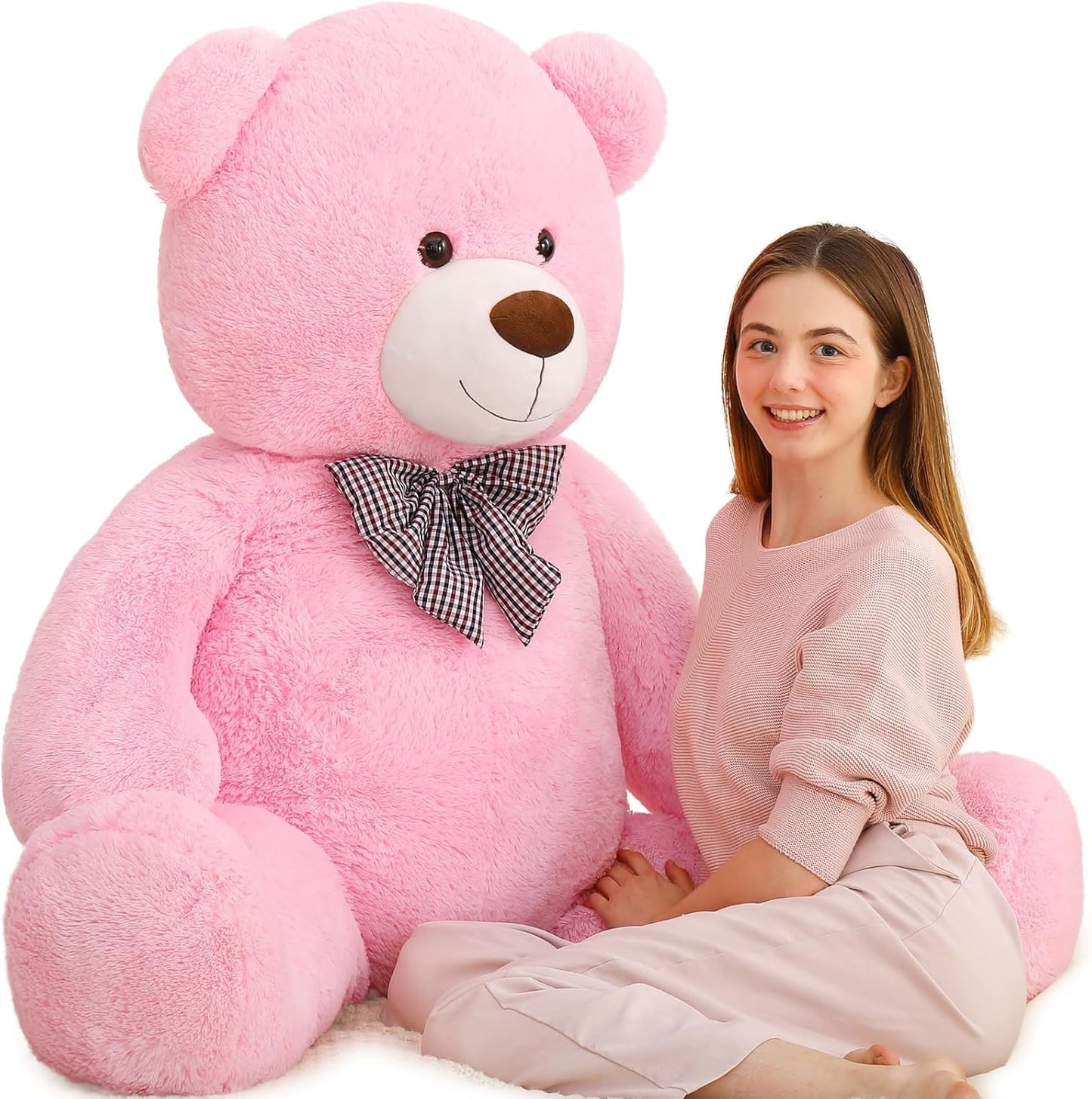 MaoGoLan Giant Pink Teddy Bear 55 Inch Life Size Plush Toy