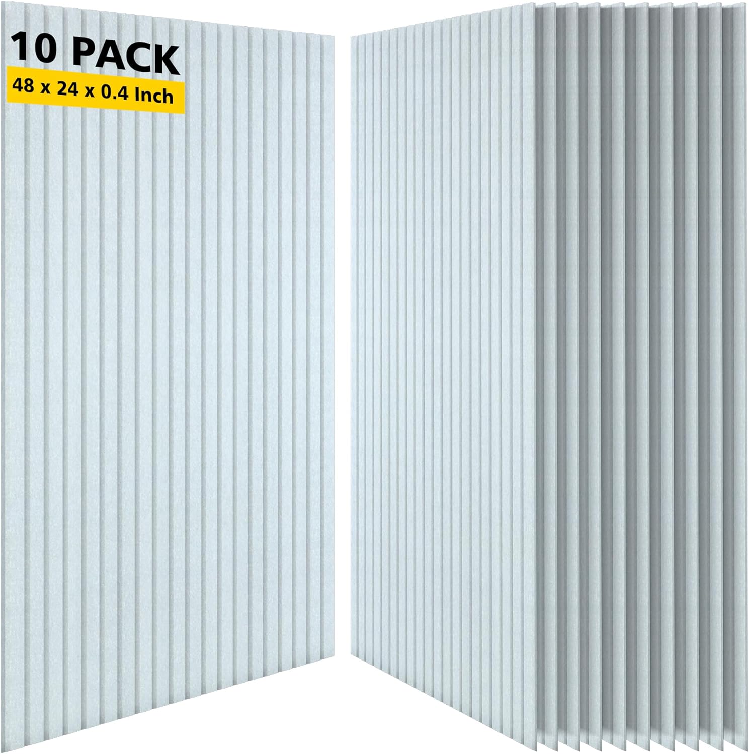 Acoustic Panels for Noise Reduction, 10 Pack High Density Panels