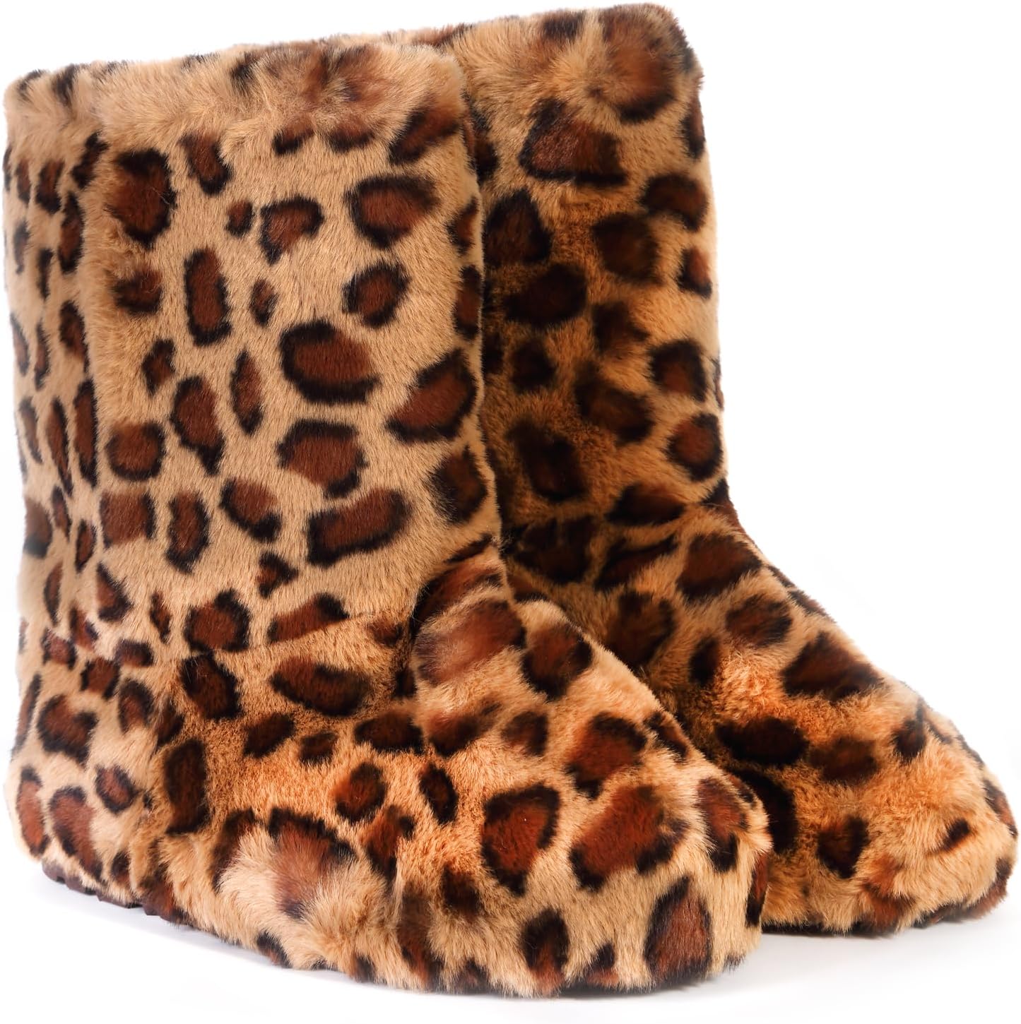 Furry Boots for Women Winter Fluffy Faux Fur Snow Boots