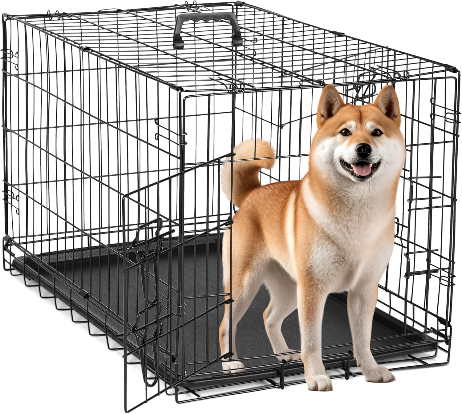 30-Inch Medium Dog Crate with Divider for Safe Pet Travel