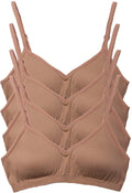 4-Pack Womens Demi Padded Bralettes - Wire Free Comfort
