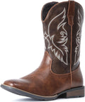 IUV Cowboy Boots For Men Square Toe Western Boot - Slip Resistant
