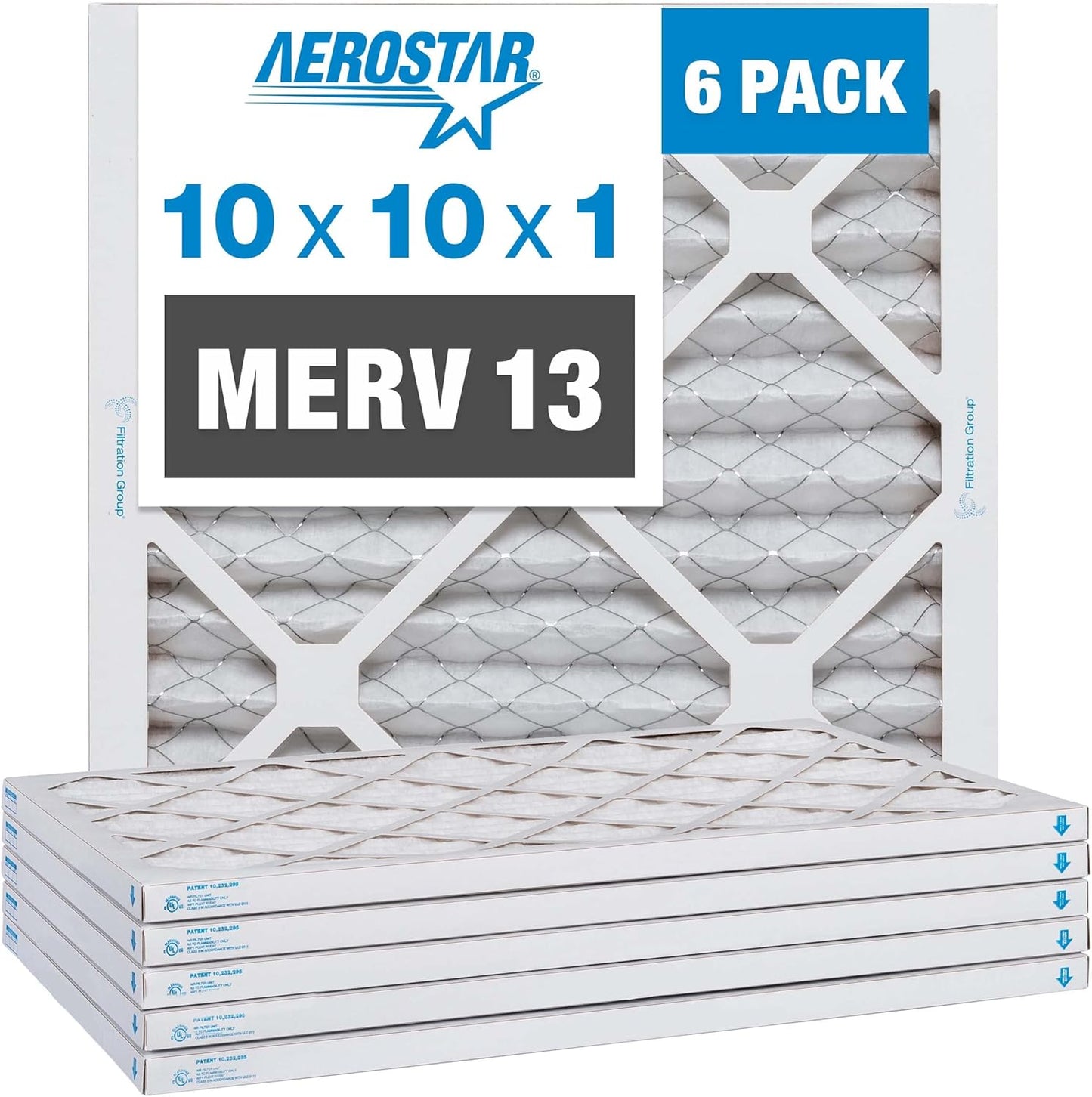 Aerostar 10x10x1 MERV 13 Filters for Cleaner Air Quality