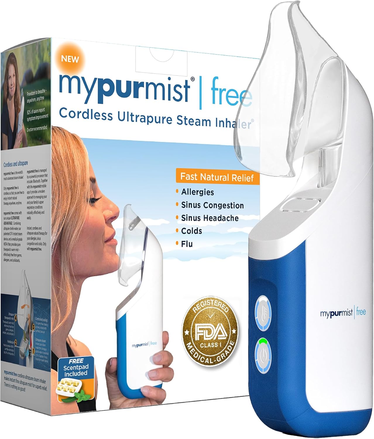 Cordless Steam Inhaler for Sinus Relief & Vocal Care