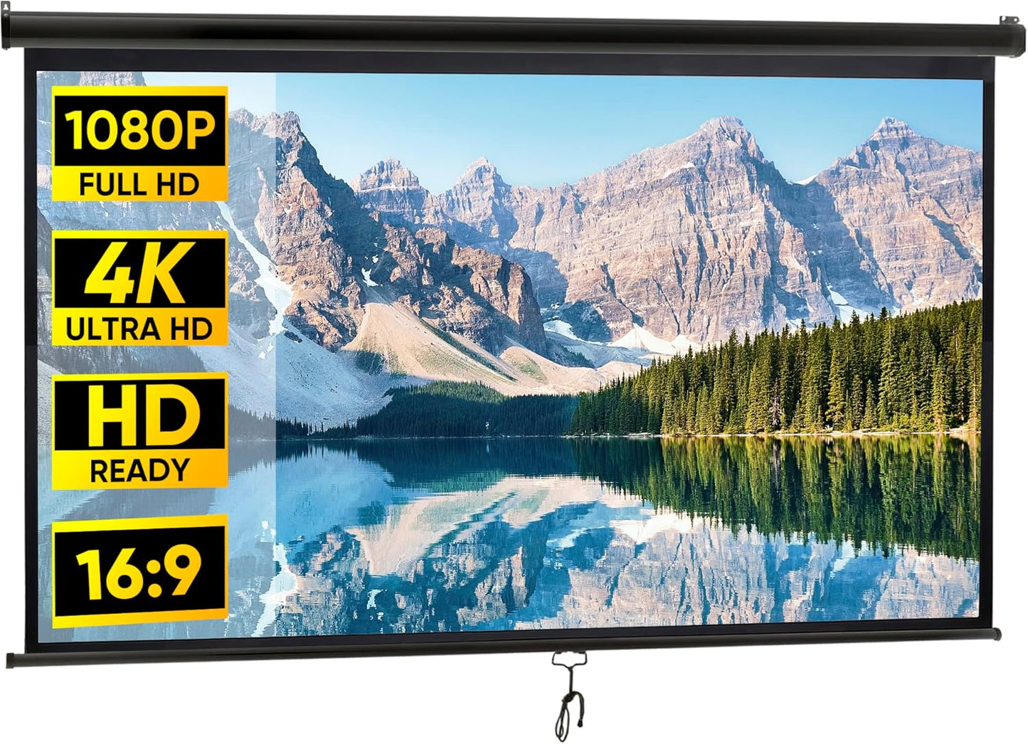 Smartxchoices 100in Manual Projector Screen for Home Theater