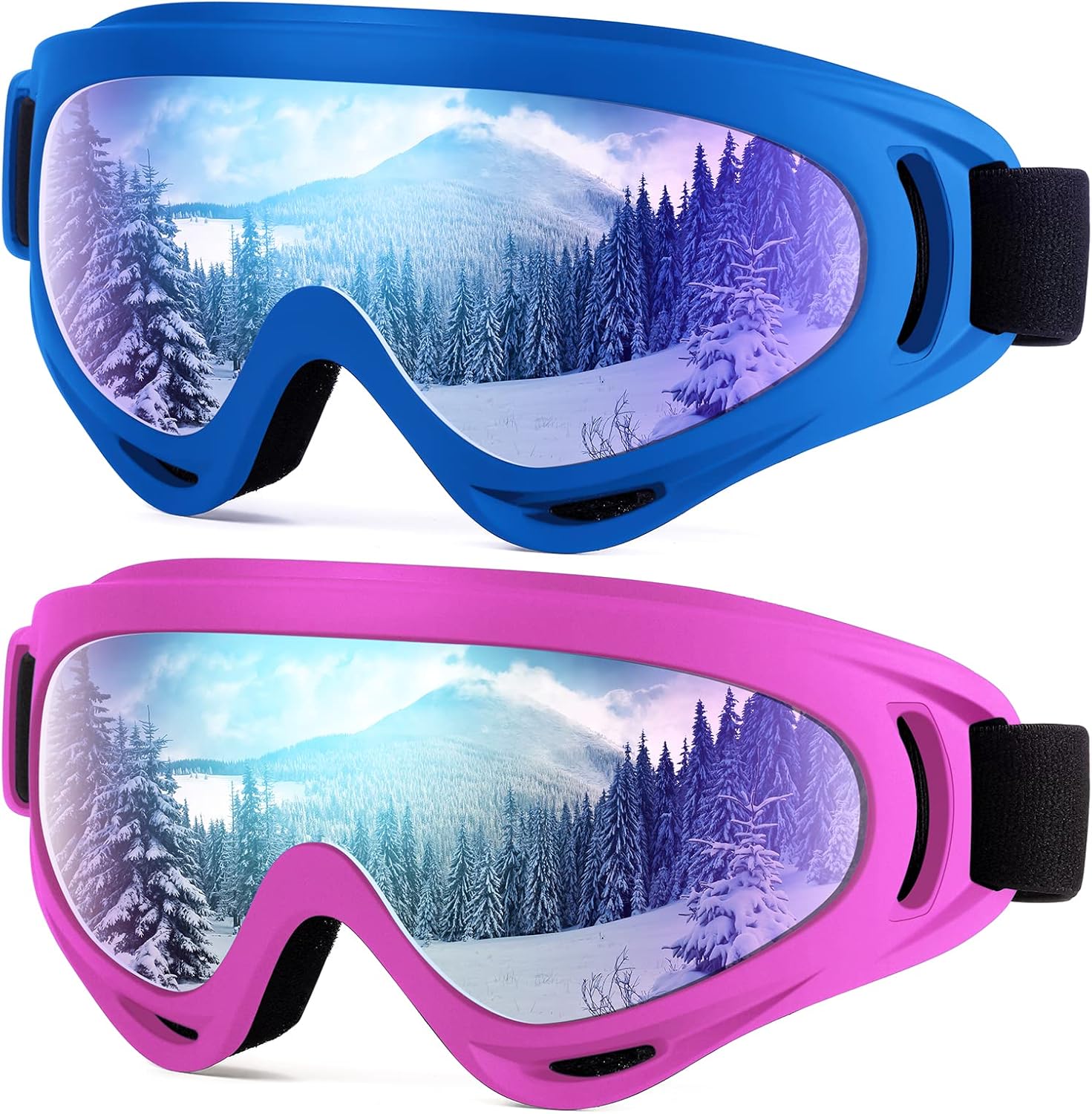 Dizywiee Kids Ski Goggles - Clear Vision for Snow Sports