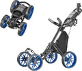 CaddyTek 4 Wheel Golf Push Cart Caddycruiser One V8 - Easy One-Click