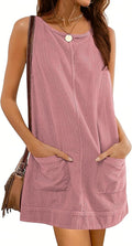 Corduroy Overall Mini Dress Pinafore - Casual Fall Staple