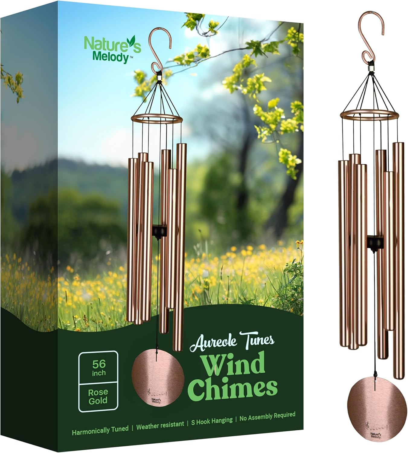 Nature's Melody Aureole Tunes Wind Chimes for Outdoor Spaces