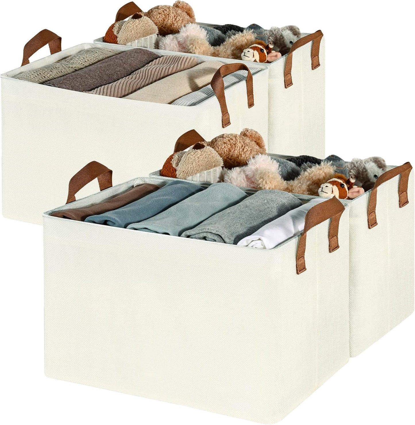 Extra Large Collapsible Fabric Storage Bins for Organizing
