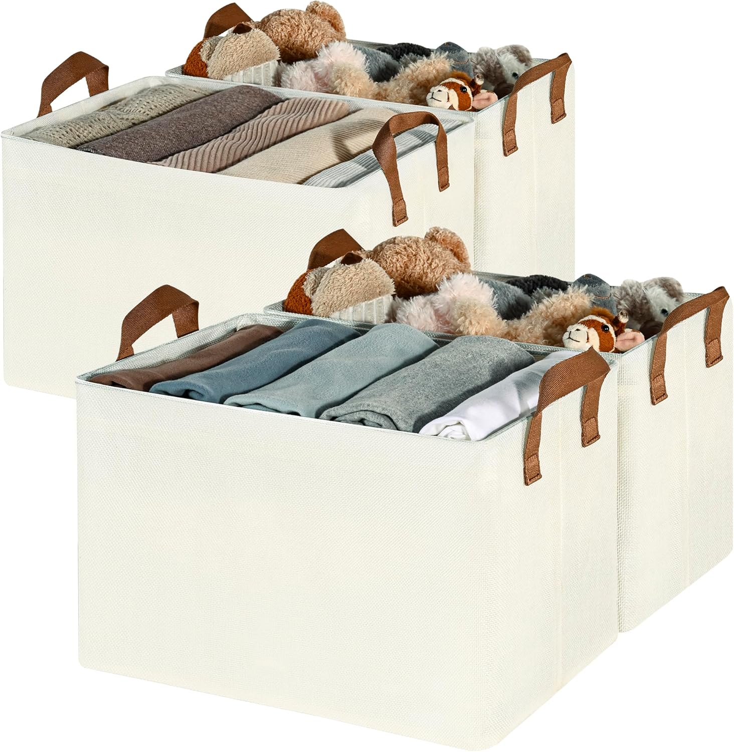 Extra Large Collapsible Fabric Storage Bins for Organizing