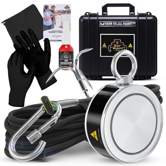 1000LB Complete Magnet Fishing Kit for Treasure Hunters