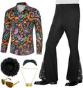 70s Outfits for Men 6 Pcs Disco Outfit Retro Costume (Style WVHM)