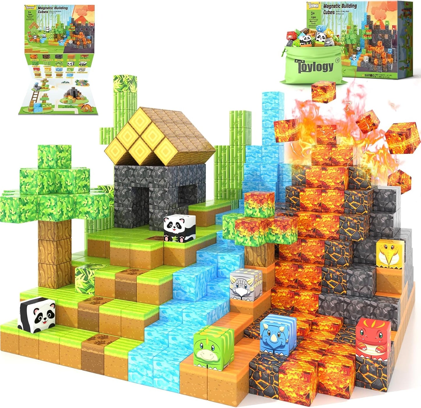 Magnetic Blocks for Kids - Build Your Own Dino Adventure