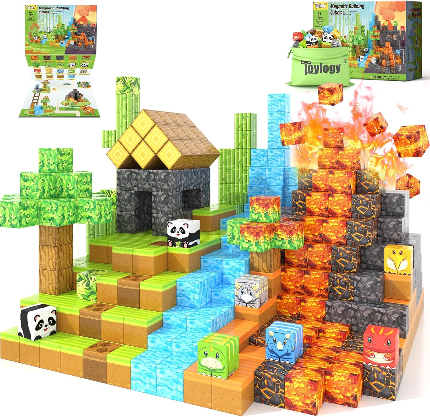 Magnetic Blocks for Kids - Build Your Own Dino Adventure