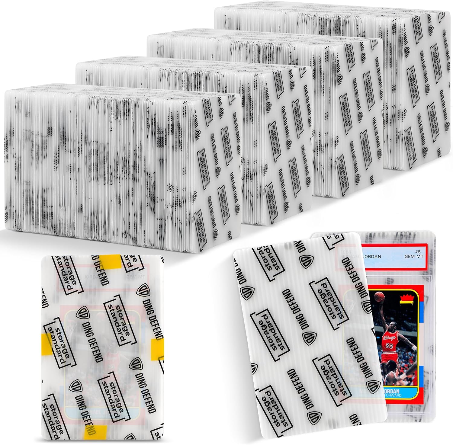 Card Protectors for Trading Cards - 510-Pack Shipping Supplies