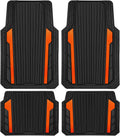 CAR PASS Heavy Duty Rubber Car Mats Metallic Two-Tone - Trim to Fit