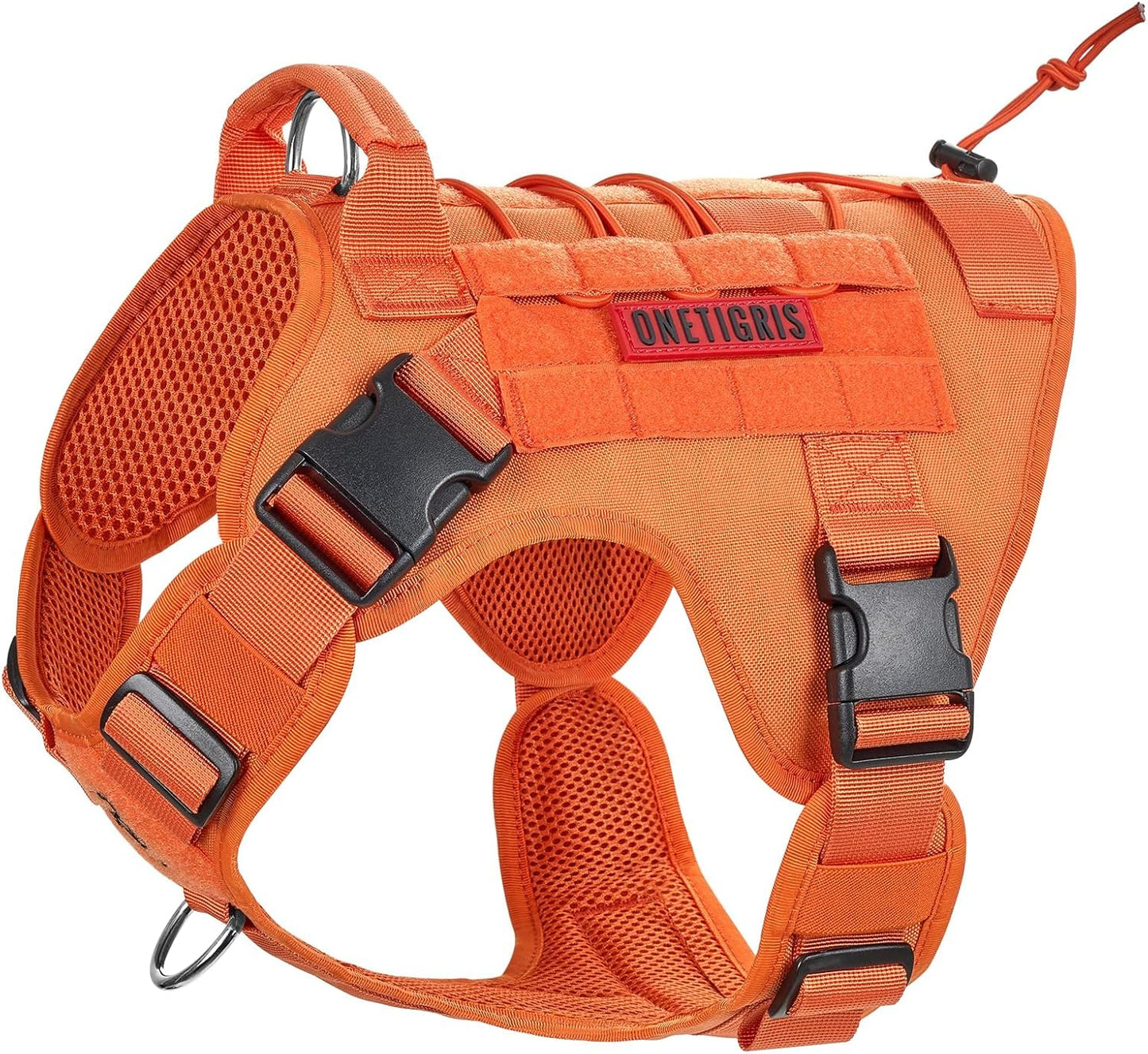OneTigris Tactical Dog Harness Vest for No-Pull Training and Hiking