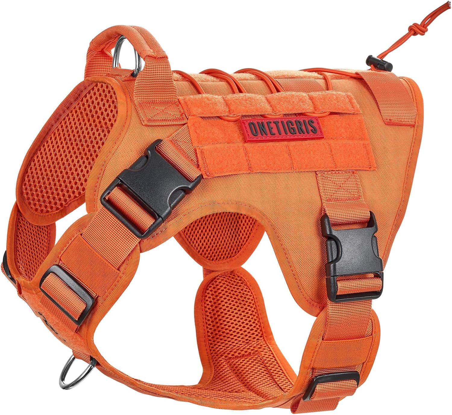 OneTigris Tactical Dog Harness Vest for No-Pull Training and Hiking