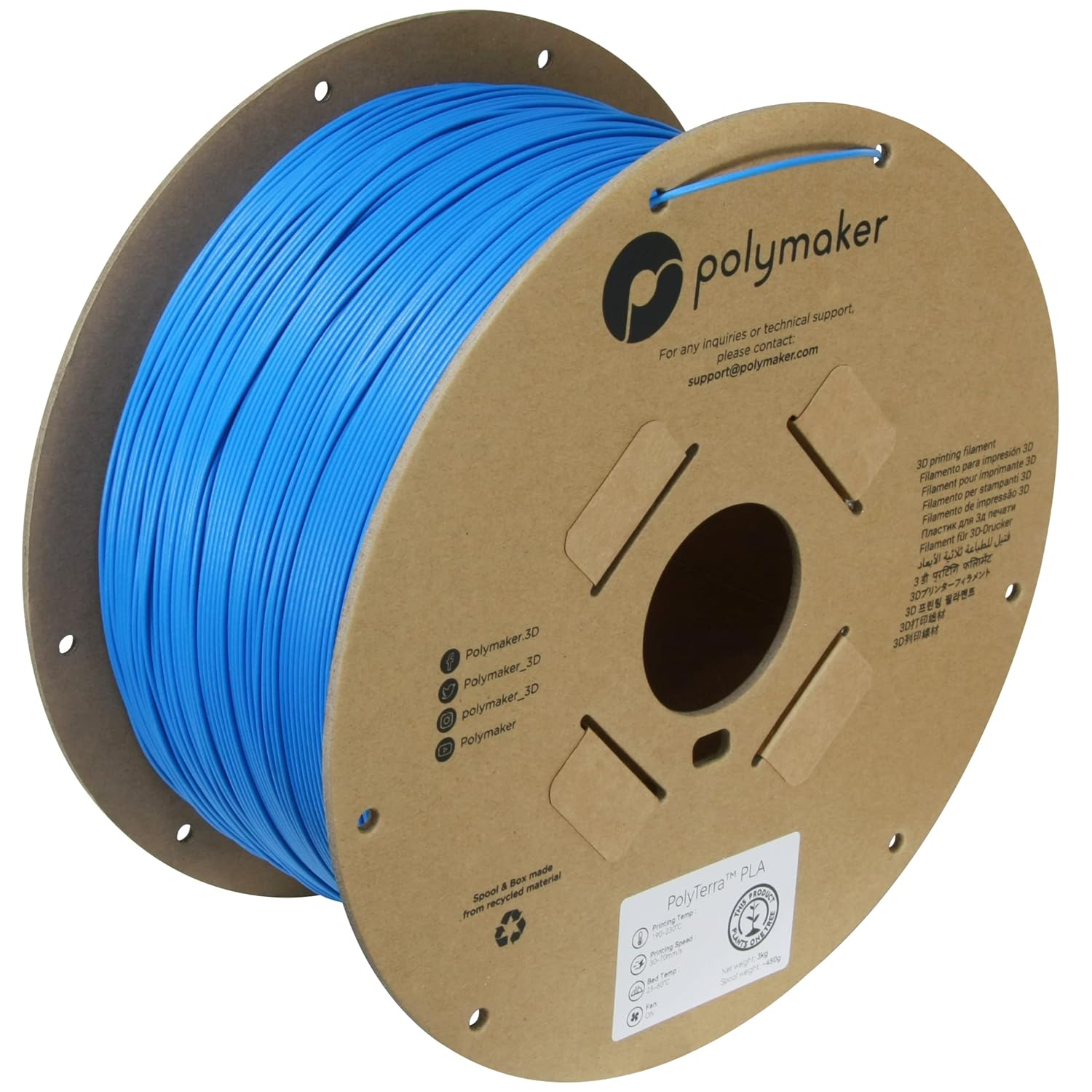 Polymaker Matte PLA Filament for Stunning 3D Prints in Blue