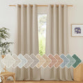 Linen Angora Curtains 120 in Long Linen Flax Panels - Privacy & Light