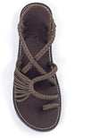 Plaka Flat Sandals for Women Palm Leaf - Comfortable Handwoven