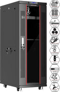 Server Rack 37U 24W x 39D x 74H - Locking Network Cabinet