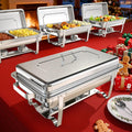 sifer Chafing Dishes for Buffet 4 Pack - Elegant Buffet Warmers