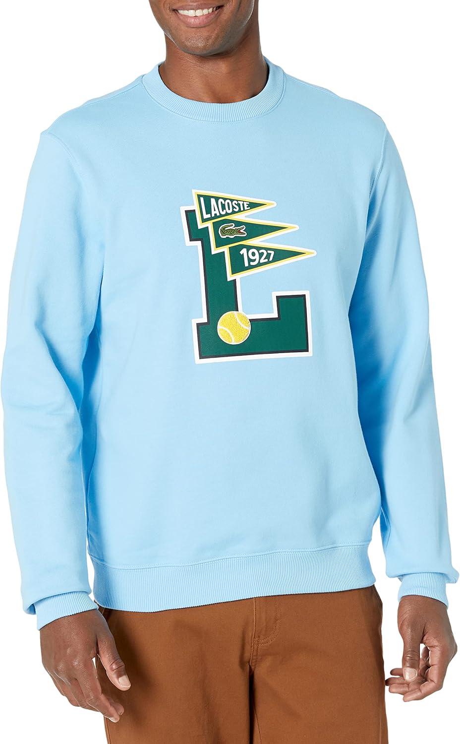 Lacoste Men's Long Sleeve Varsity Sweatshirt - Sporty Style