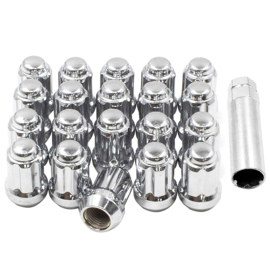 20 Pcs Chrome Spline Lug Nuts for Chevy, Dodge, Ford, Jeep
