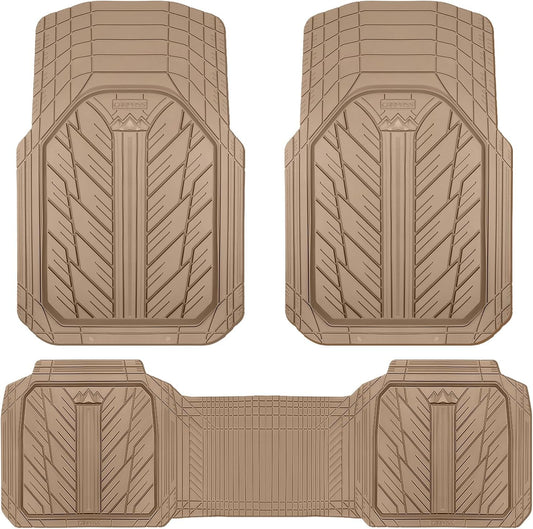 CAR PASS Heavy Rubber Car Floor Mats for All Weather Protection