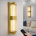 Battery Operated Resin Wall Sconce - Wireless Rechargeable Gold Light