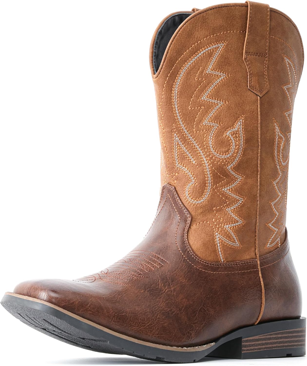IUV Cowboy Boots for Men with Wide Square Toe - Stylish & Durable