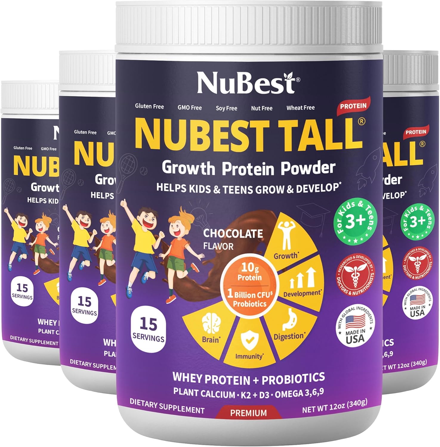 NuBest Tall Protein Powder for Kids & Teens - Chocolate Shake