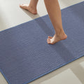 Bathroom Runner Rug, Denim Blue 24 x 60 Non Slip Mat for Comfort