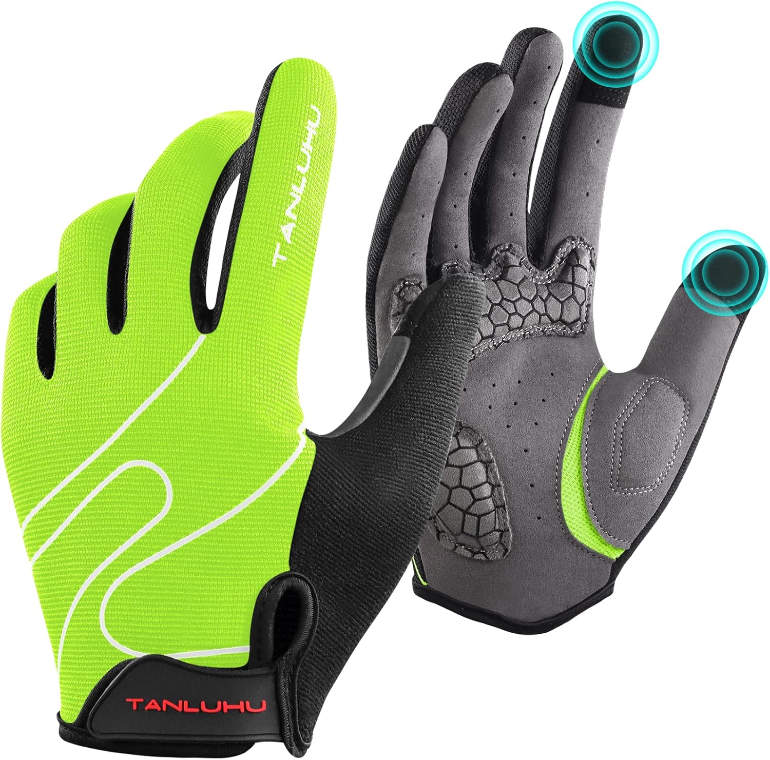 Tanluhu Full Finger Cycling Gloves - Anti-Slip Touch Screen