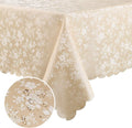 Beige Rectangle Table Cloth 54in x 108in - Waterproof Vinyl