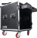 12U Plywood PA DJ Road Rack Case with Slant Top - Durable Protection