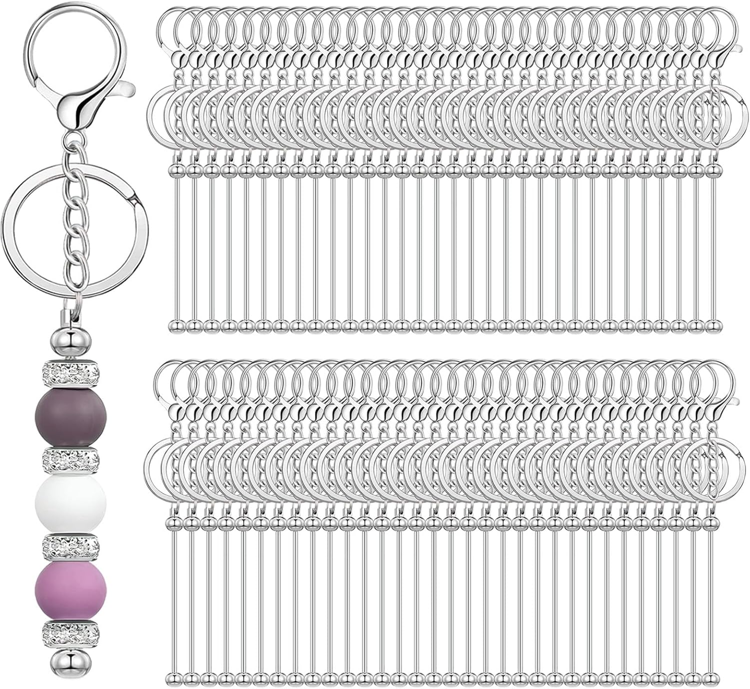 Beadable Keychain Bars for Creative DIY Keychains and Crafts