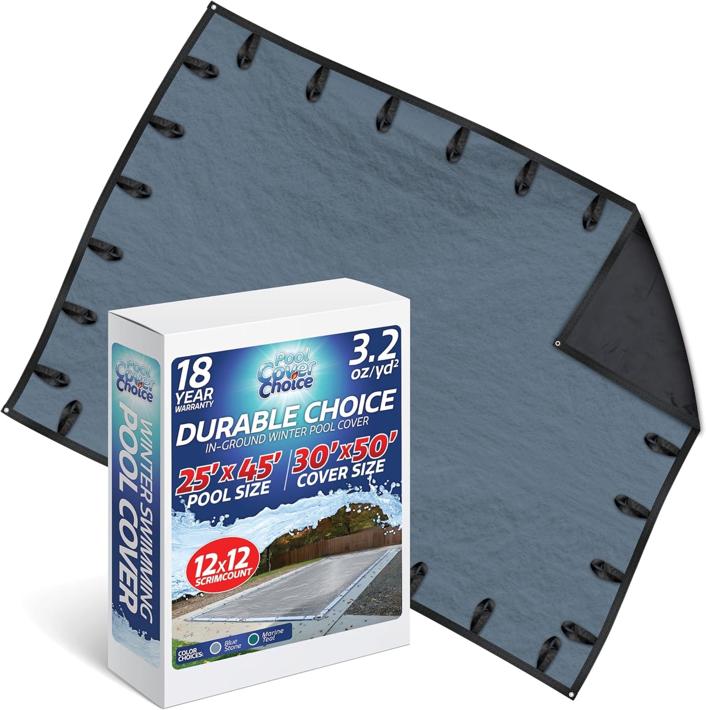 Durable Winter Swimming Pool Cover for 25 ft x 45 ft Pools