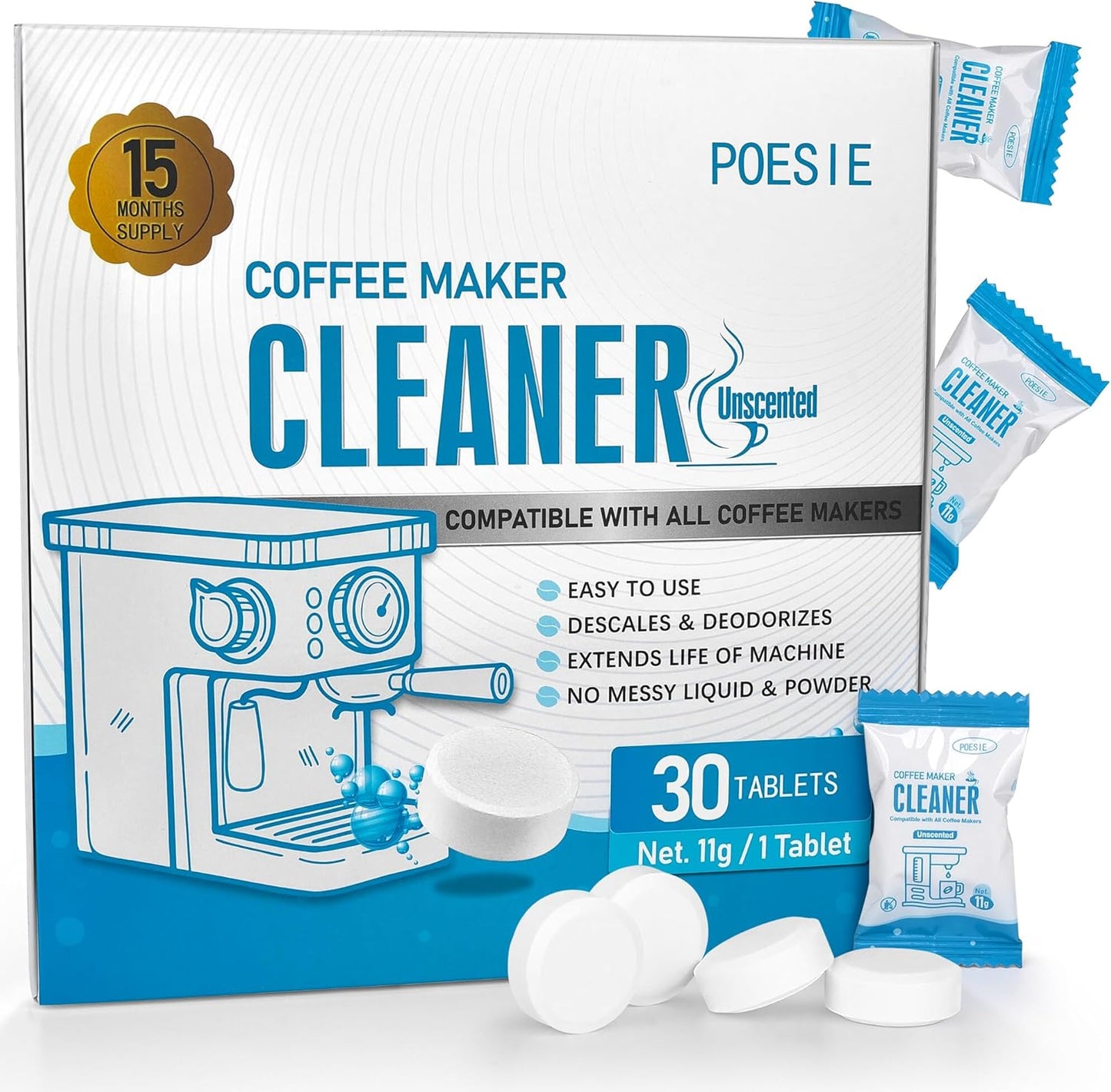 Poesie Coffee Machine Cleaning Tablets - Ultimate Descaler