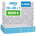 Aerostar 18x20x1 MERV 8 Pleated Furnace Filter - 6 Pack