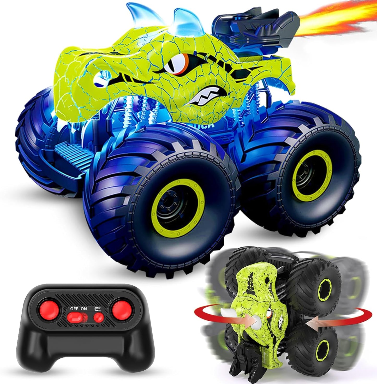 ScharkSpark 2.4GHz RC Monster Truck: Light, Sound, Spray!